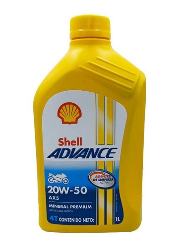 Aceite Mineral Shell Advance 4t Motos 20w50 