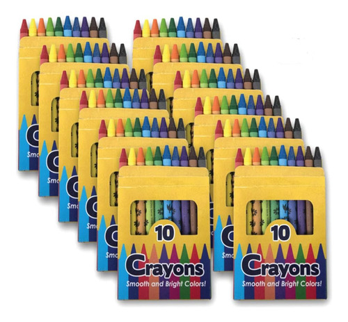 Paquete De 12 Crayones Al Por Mayor, Crayones Brillante...
