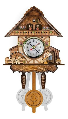 Reloj De Pared De Madera Antigua De Cuco De Pájaro, Campana
