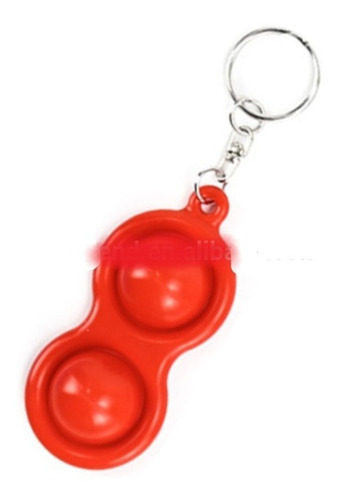 Llavero Pop It Fidget Toy X 2 Burbujas Sensorial Antistress