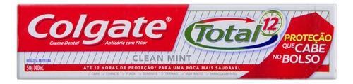 Pasta de dentes Colgate Total 12 Clean Mint  em creme  sem glúten