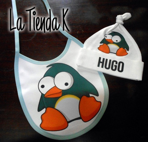 Imagen 9 de 10 de Combo Babero Y Gorritos Kirchneristas Peronistas Pingüinos