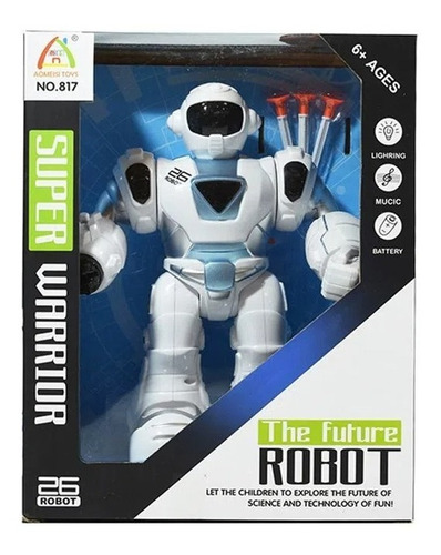 Robot Musical Luz Sonido Y Movimiento Lanza Flechas