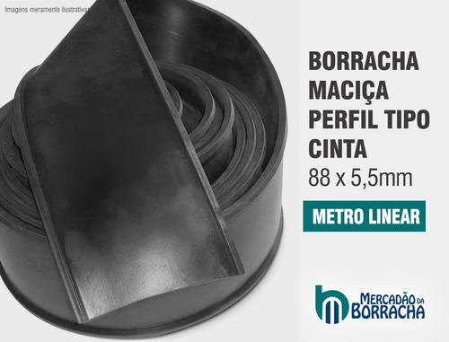 Borracha Cinta Tanque 88x5,5mm - 5 Metros