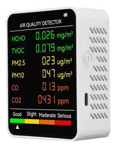 Detector Multifuncional De Calidad Del Aire 6 En 1 Home Co C