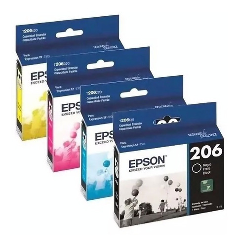 Cartuchos Epson Original 206 Negro +col Combo Xp2101 Xp-2101