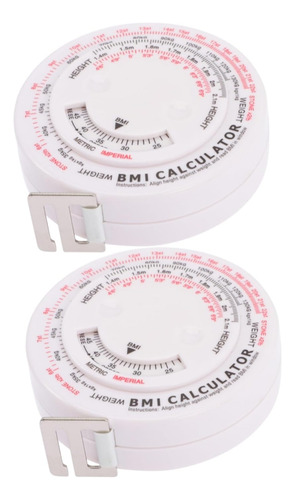 Aomux 2 Pzs Cinta Métrica Corporal Retráctil Con Índice Bmi, Salud Física, Medición De Cintura, Abdomen, Cadera, Ideal Para Control De Peso Y Evaluación De Salud Personal