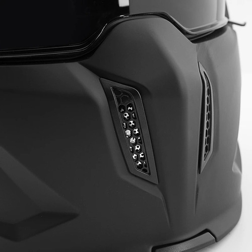Imagen 4 de 10 de Casco Joe Rocket Rkt24 Negro Mate 3 N 1 Abierto 3/4 Integral
