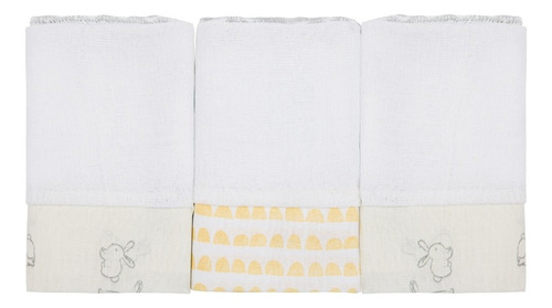 Kit Ajuar Bebé 10 Piezas Mantilla Toalla Pañal Babero Lujo Color Neutro