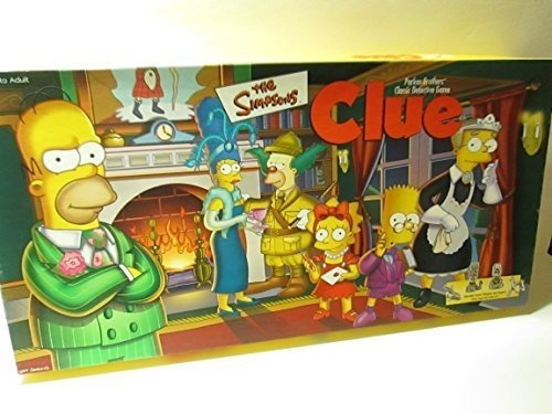The Simpsons Clue Board Game 1 Edicion Con Pewter Pieces