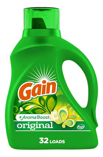 Gain + Aroma Boost Detergente Para Ropa Jabón Líquido, Origi