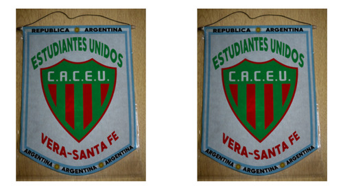 Banderin Grande 40cm Estudiantes Unidos Vera Santa Fe