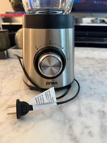 Licuadora De Vaso Atma Pro Li8450ap 500w Jarra Vidrio Inox Plateado (Usado)
