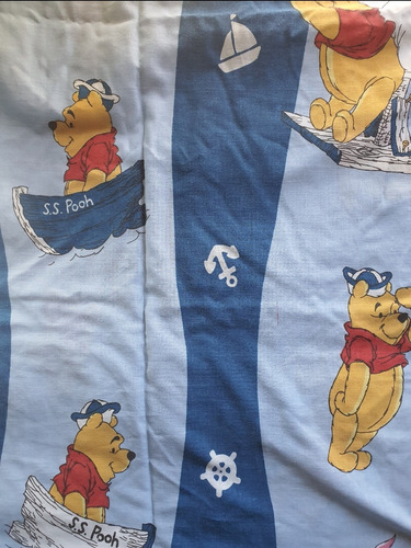 Sábanas 1 1/2 Plaza Karatex - Winnie Pooh Azul Winnie Pooh (Usado)