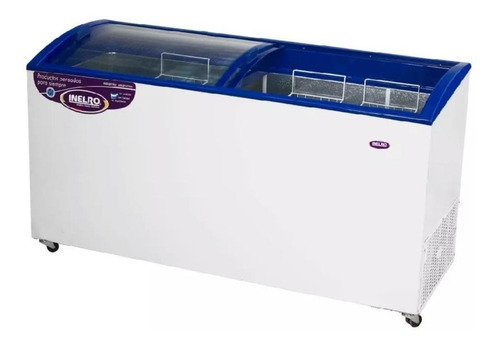  Freezer Tapa Vidrio Curvo Plano Inclinado 528 Lts P/helados