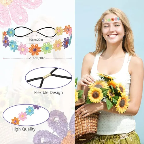 Willbond Años 60 Años 70 Accesorios Para Mujer Accesorios De