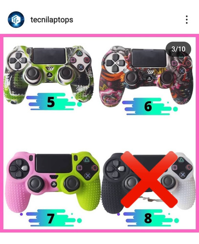 Imagen 3 de 9 de Forro Funda Protector Control Ps4 Somos Tienda Física