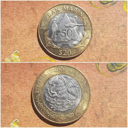  Harry Coins  20 Pesos 2016 ,plan Marina Por Los 50 Años.