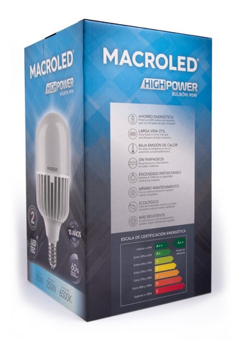 Imagen 7 de 8 de Ampolleta Para Galpon Más Potente! 90w E40 Macroled Bascotel