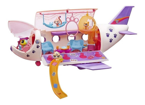 Littlest Pet Shop Jet Set De Juego Incluye 4 Mascotas