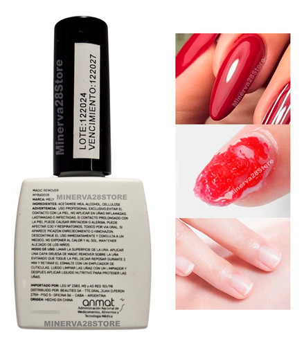 Mely Gel Removedor Magico 12ml Remueve Semipermenente Anmat