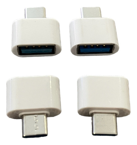 4piezas Adaptador Convertidor Usb A Tipoc Otg3a Carga Rápida