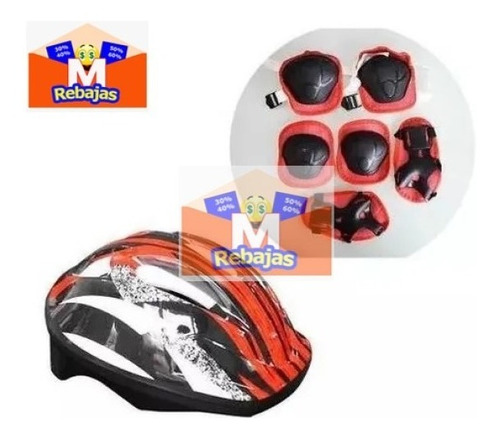 Imagen 1 de 4 de Casco Rodillera Y Codera Protecciones Para Niños A Domicilio