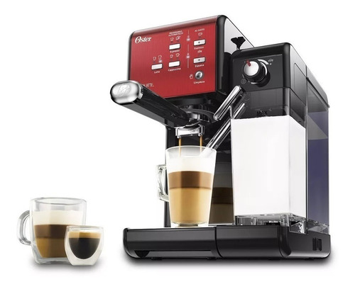 Cafetera Espresso Primalatte Oster 6701 (roja) Color Rojo