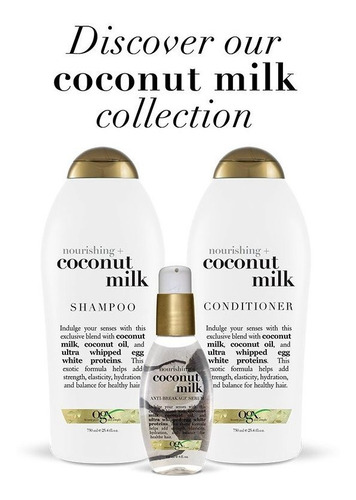 Ogx Nutritivo + Leche De Coco ChampĂș, 25.4 Onza