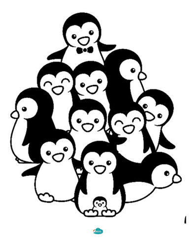 Vinil Decorativo Personalizado Pingûinos