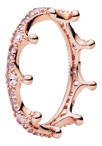 Anillo Pandora Corona Encantada Rosa Incluye Set De Regalo