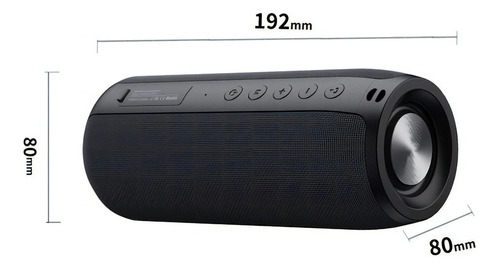 Alto-falante Sem Fio Portátil Bt Som Estéreo Baixo Zealot-s5 Cor Preto
