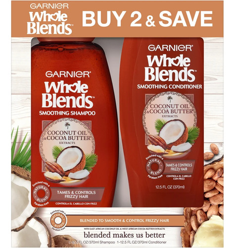Shampoo Y Acondicionador 370 Ml C/u Whole Blends Garnier