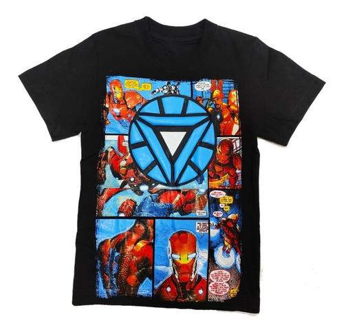 Camiseta Iron Man Escudo, Avengers, Súper Héroes Marvel