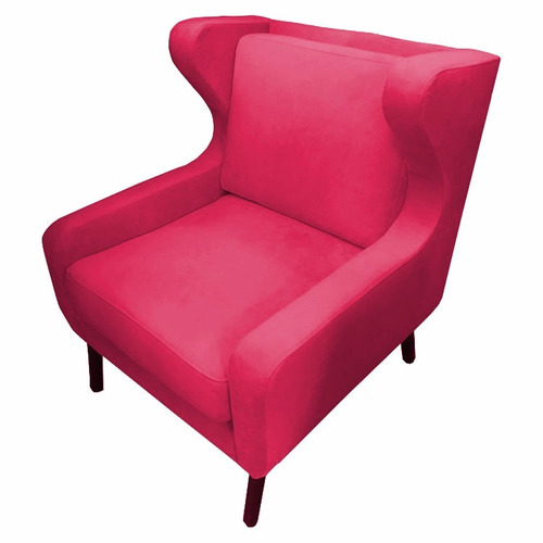 Sillón Tipo Berger · Bergy Terciopelo Rojo