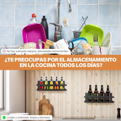 Imagen 2 de 8 de Organizaciones Para Cocina Baños Magnético Y Acero Inoxidabl