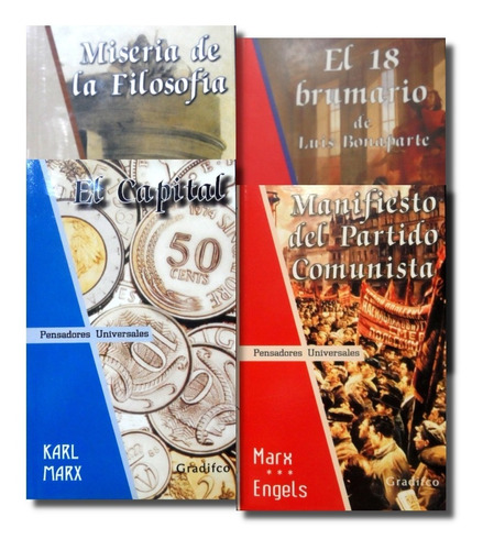 Karl Marx Colección Textos Pack De 4 Libros  - Gradifco