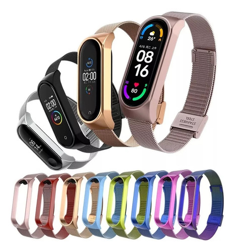 Correa Acero Inoxidable Metal Para Xiaomi Mi Smart Band 7