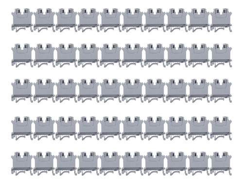 Terminal De Montaje En Raíl Din, 50 Unidades, Tipo Tornillo,