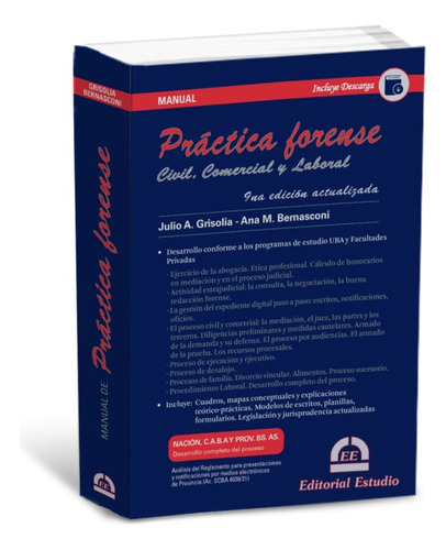 Manual De Práctica Forense 9na Edición - Julio Grisolia 