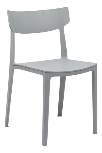 Silla de comedor Rossi Rio, estructura color gris, 4 unidades