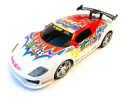 Auto A Control Remoto Drift Ready Blanco Azul 1:24