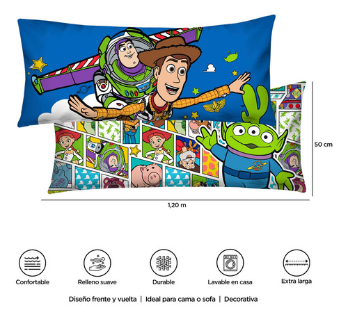 Almohada Súper Jumbo Toy Story Cómic - Providencia Color Azul