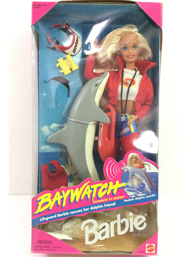 Baywatch Barbie Doll Con Dolphin & Accessories 1994
