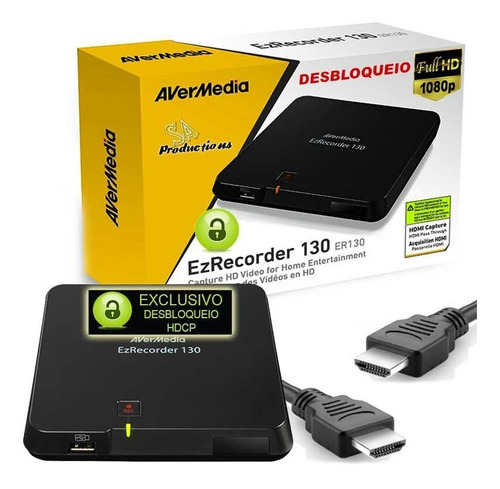 Gravador De Mesa Video Captura Hdmi Avermedia Ezrecorder 130