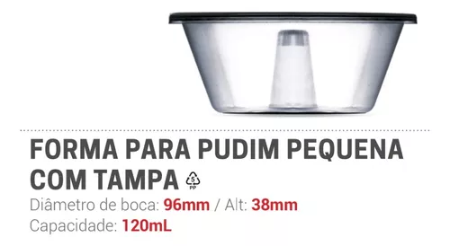 FORMA PARA PUDIM COM TAMPA – Plastilânia