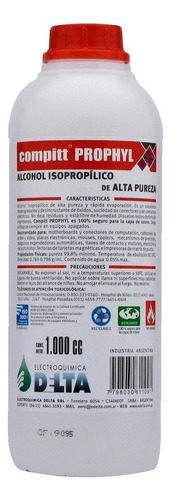 Alcohol Isopropilico Elctronica Delta Limpieza Pc 1lt