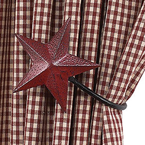 Burgundy Barn Curtain Tiebacks Set/2 - Conjunto De 2 Su...