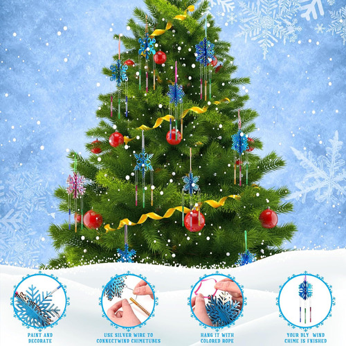 Syhood Paquete De 12 Adornos Navideños Para Niños, Kit De Ca