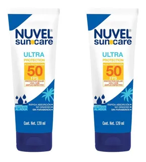 2 Protector Solar Fps 50, Nuvel Suncare 120ml, Original.